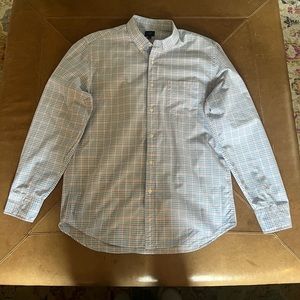J. Crew Blue and White Plaid Casual Button Down Shirt